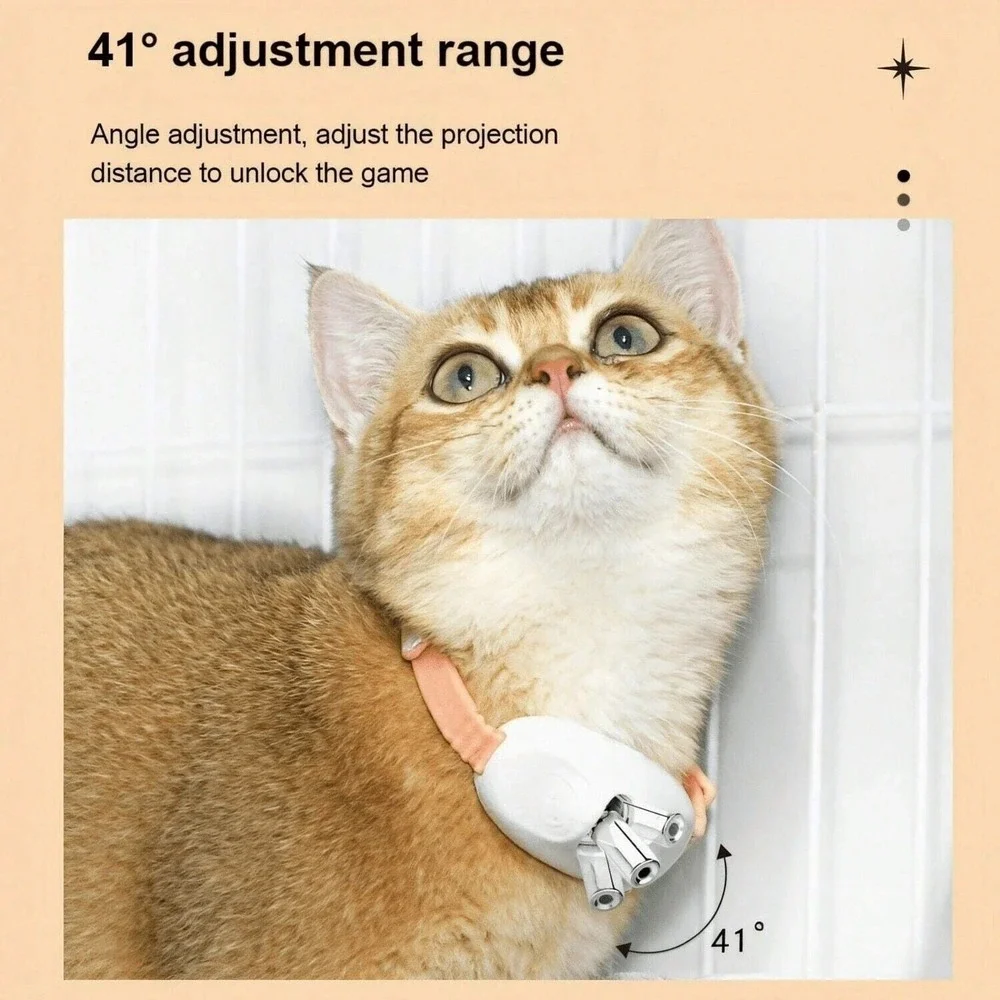 NEW 2x Tech Cat Toys- Light Pointer Collar Flying Disc Kitten Interactive